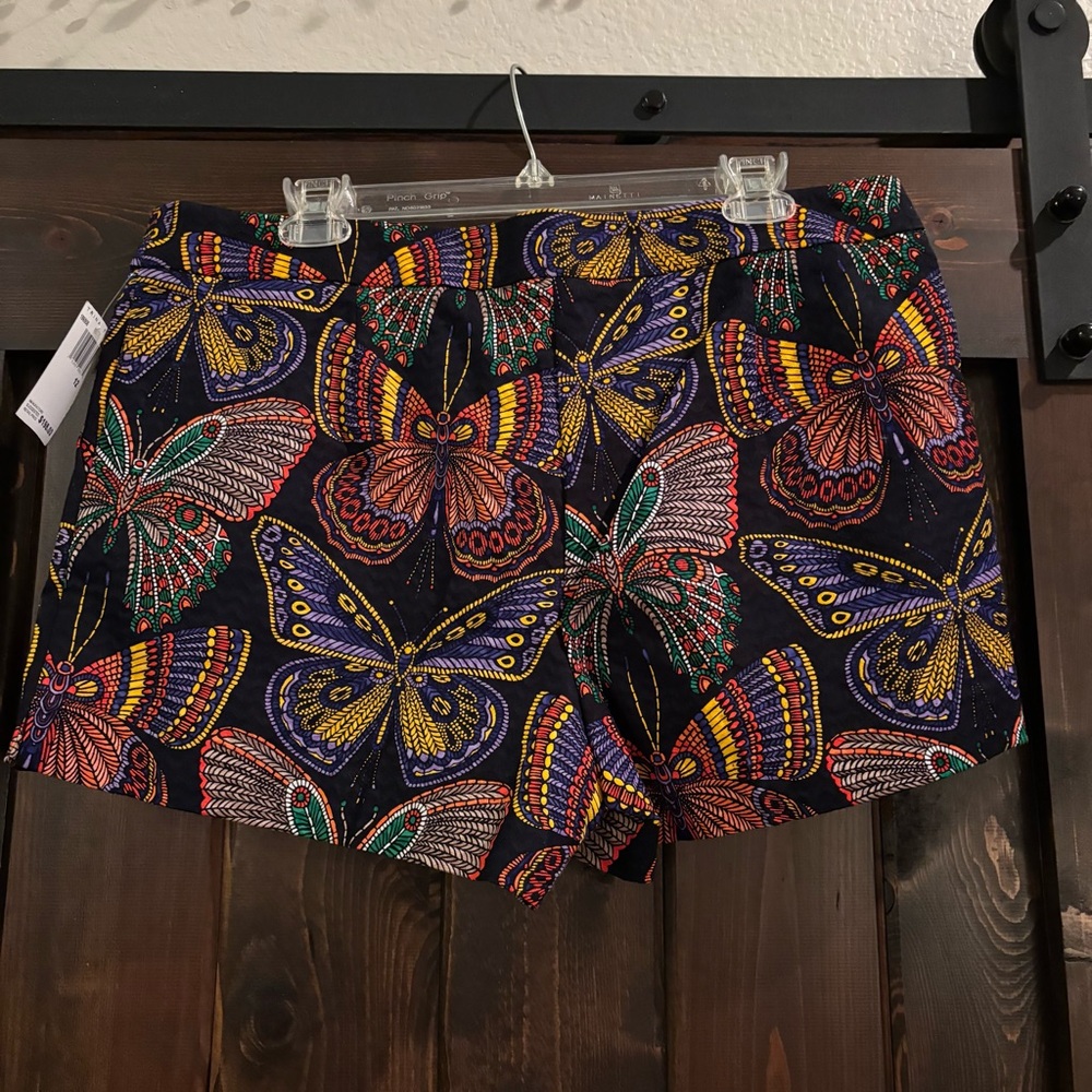 ❗️FINAL❗️NWT Trina Turk Multicolor Butterfly Print High Waist Shorts 12 - Picture 2 of 10